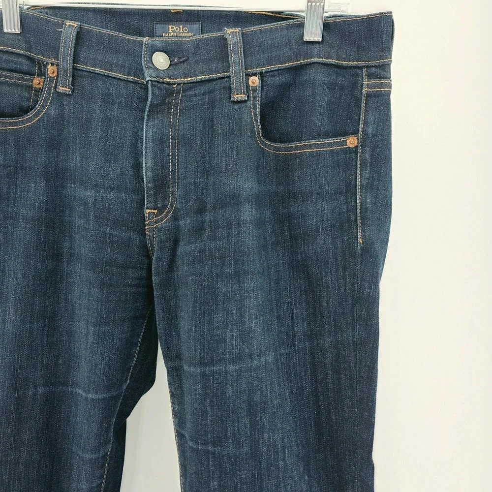 Polo Ralph Lauren Skinny Jeans Mens 33x31 Dark Indigo Quiet Luxury Casual Preppy